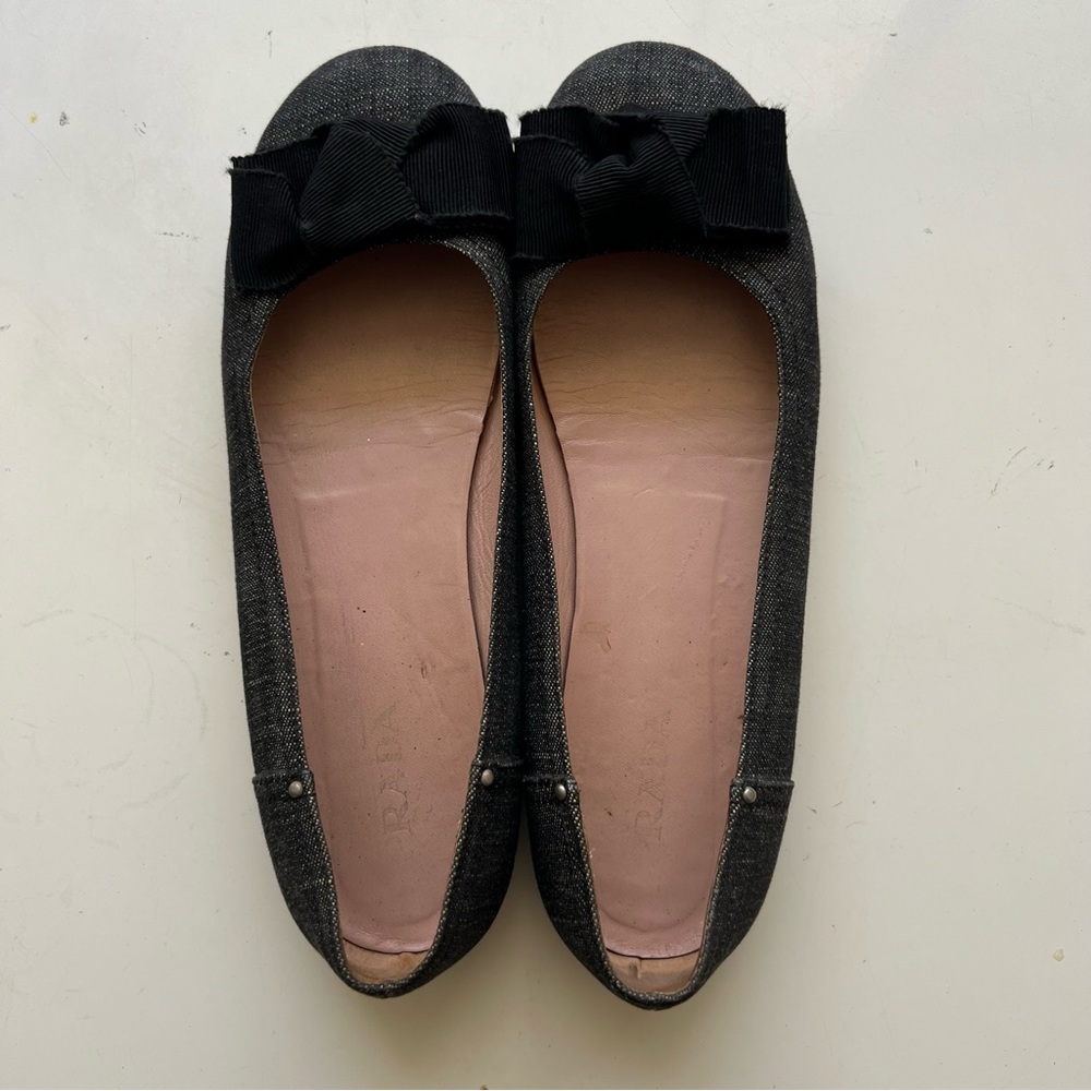 Prada Womens Ballet Flat Womens Size 8.5  Bow Shoes